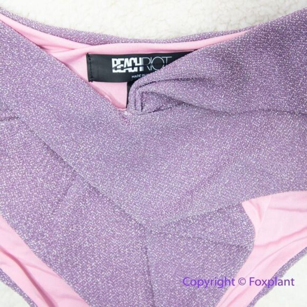 NEW Beach Riot‎ Zurie Bikini Bottoms in light purple, size S - Picture 4 of 16